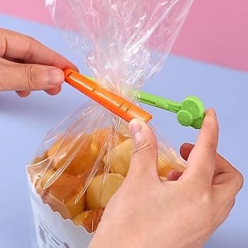 5pc Carrot Food Snacks Plastic Sealing Clips