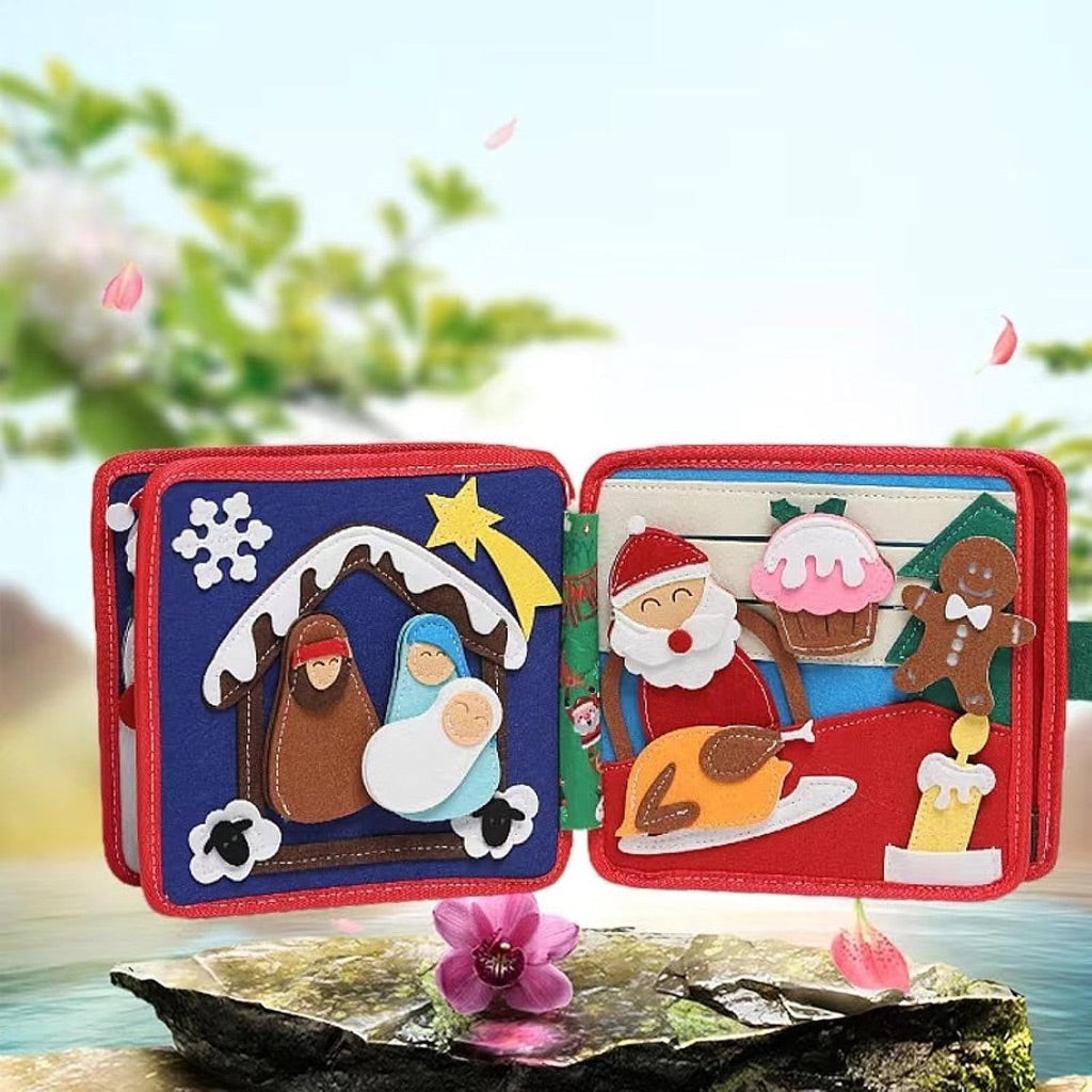 Christmas Baby Toddlers Busy Felt Sensory Book