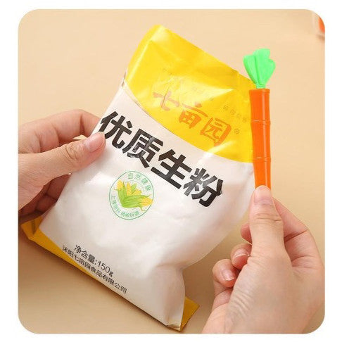 5pc Carrot Food Snacks Plastic Sealing Clips