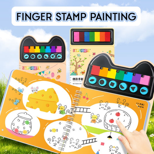 Finger Stamp Painting Toddler Busy Book Activities