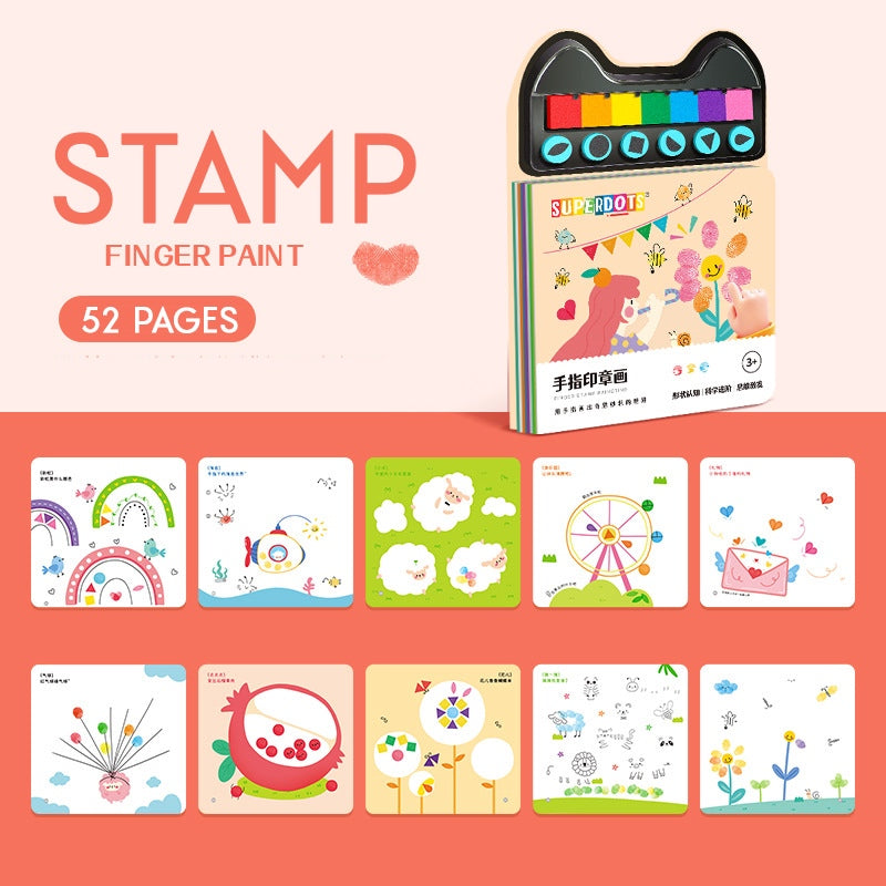 Finger Stamp Painting Toddler Busy Book Activities