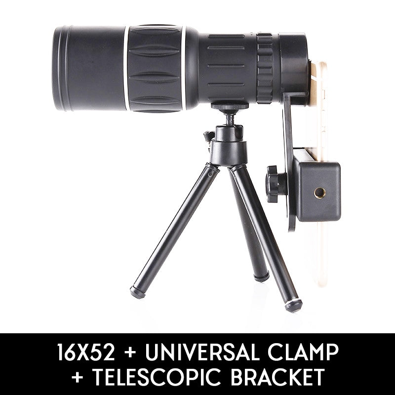 16X52 Monocular High Power FMC Prism Scope Telescope
