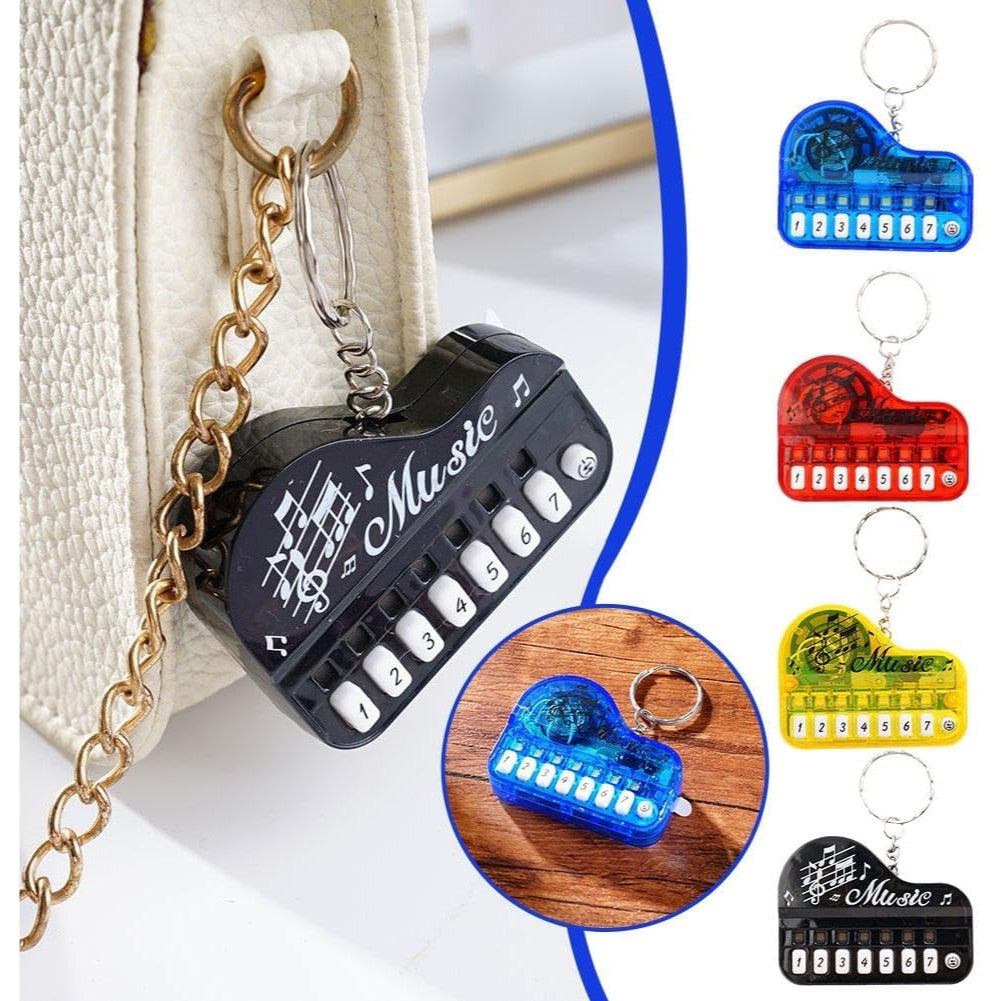 Musical Toy Piano Keychain with Light