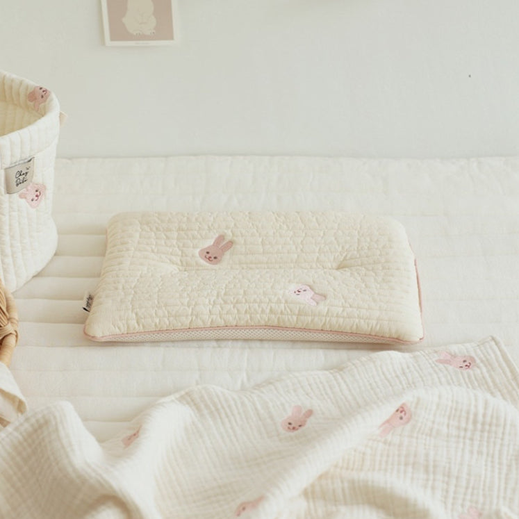 Cotton Korean Embroidery Baby Pillow