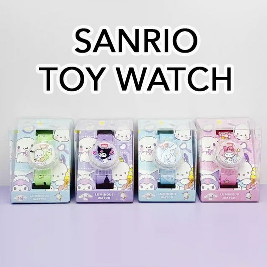 Children Sanrio Luminous Student Watch Flip Cover