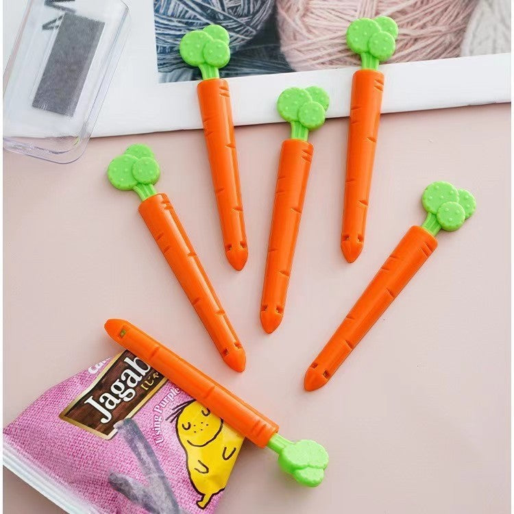 5pc Carrot Food Snacks Plastic Sealing Clips