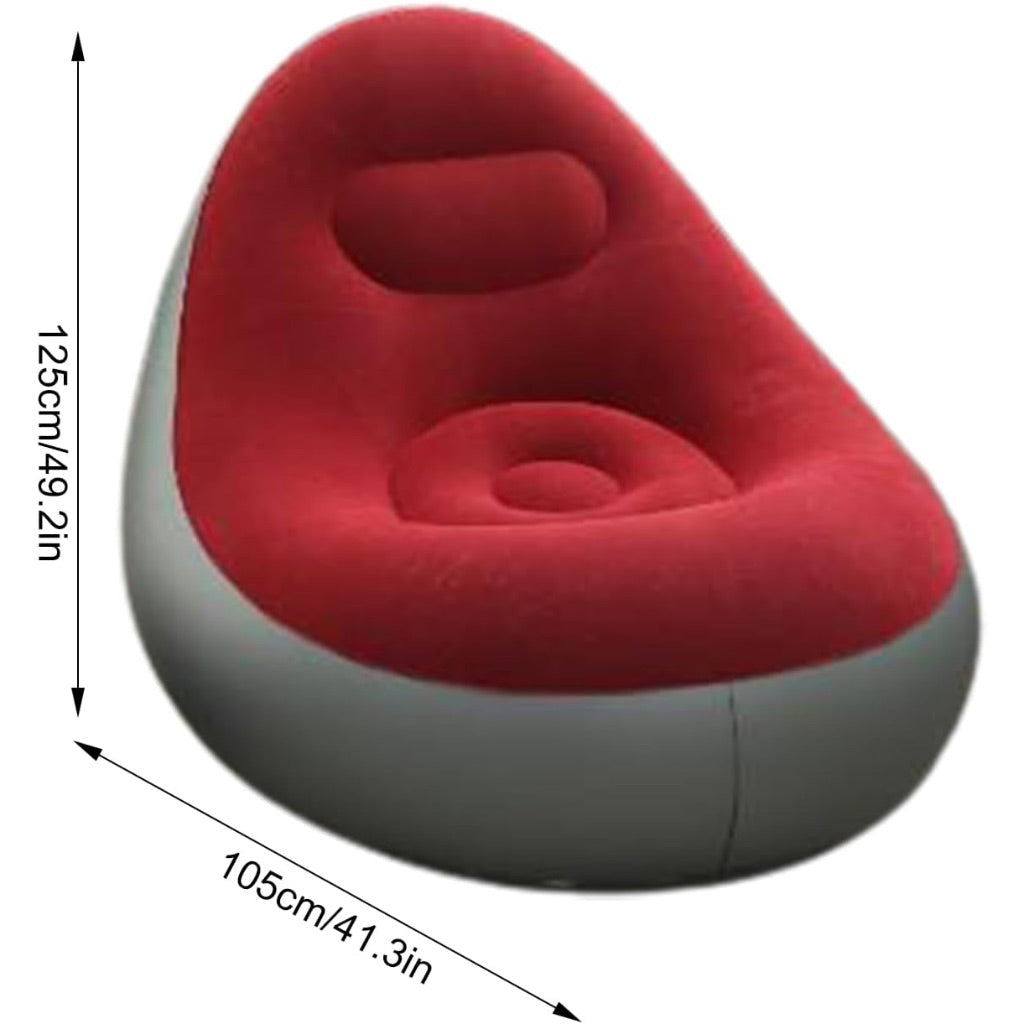 2pc Inflatable Lazy Sofa and Footrest Stool