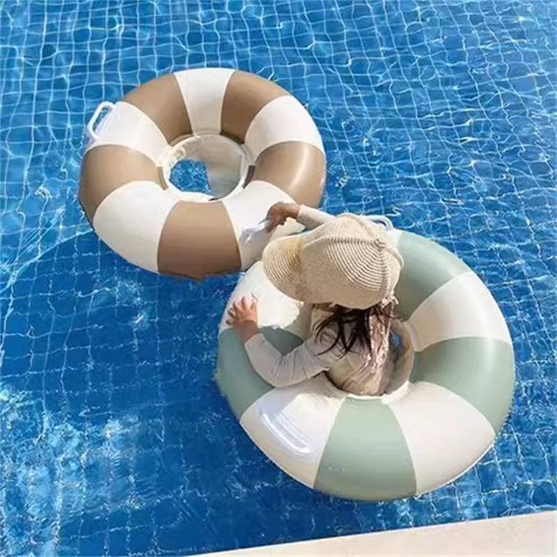 Stripe Baby Toddlers Inflatable Pool Swim with Seat