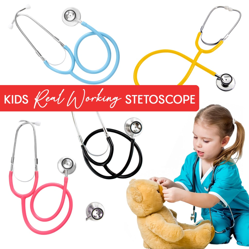 Kids Real Working Stethoscope Children Pretend Play