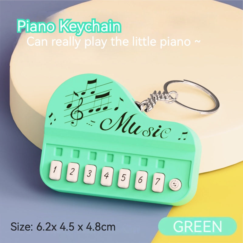 Musical Toy Piano Keychain with Light