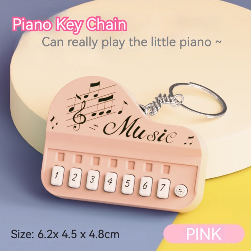 Musical Toy Piano Keychain with Light