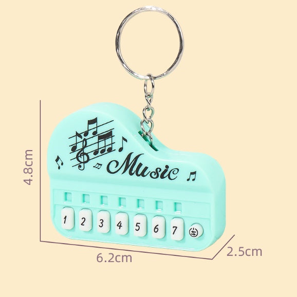 Musical Toy Piano Keychain with Light