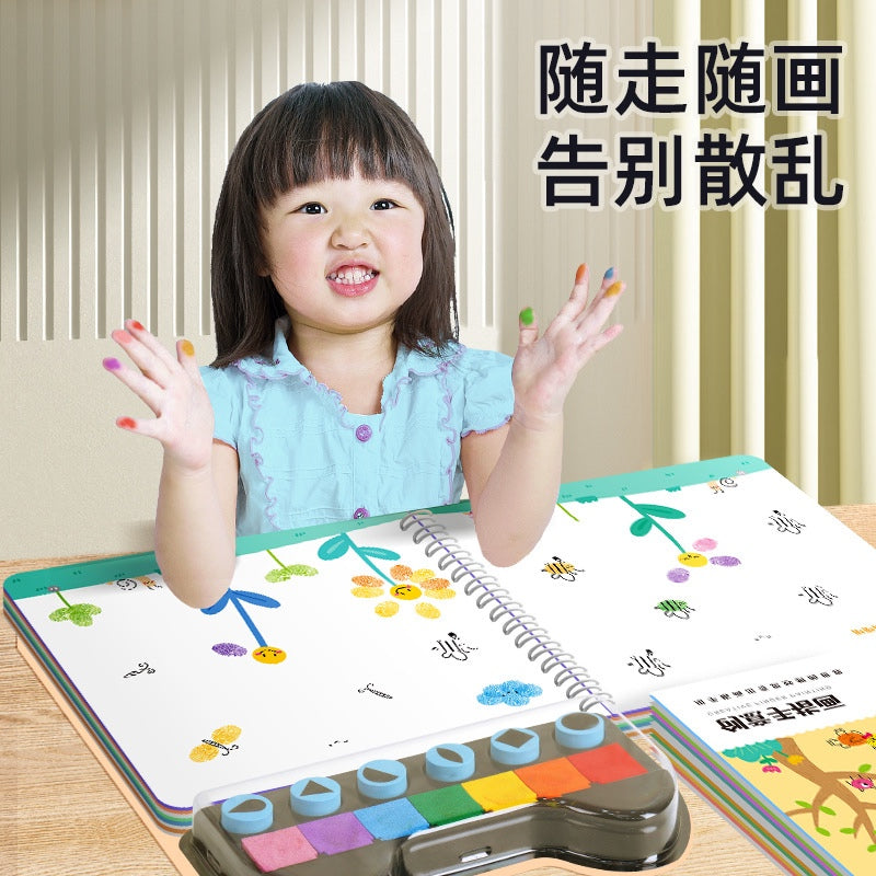 Finger Stamp Painting Toddler Busy Book Activities