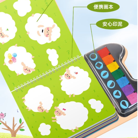 Finger Stamp Painting Toddler Busy Book Activities