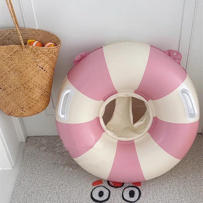 Stripe Baby Toddlers Inflatable Pool Swim with Seat
