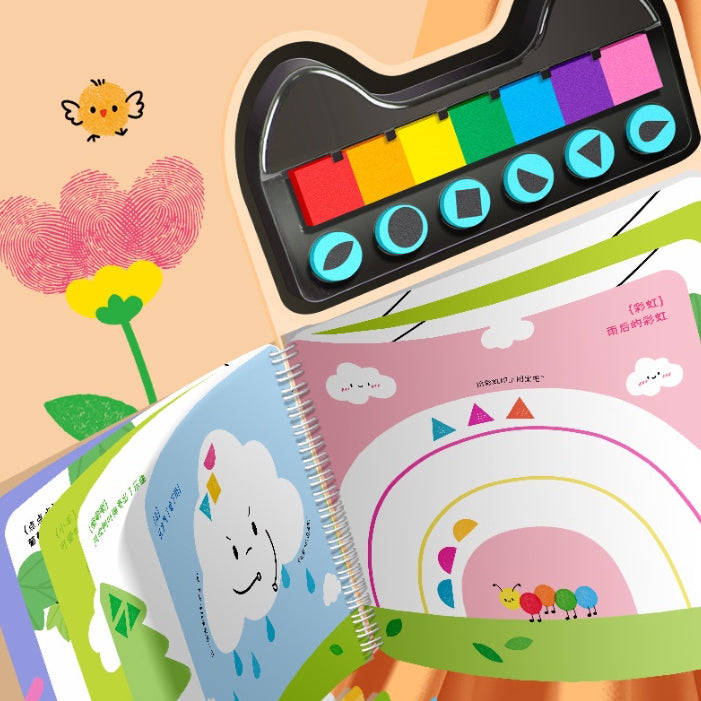 Finger Stamp Painting Toddler Busy Book Activities