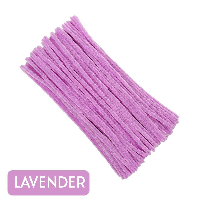 Chenille Stems Macaron Pipe Cleaners Fuzzy Wire Sticks Creative DIY Flower Crafts