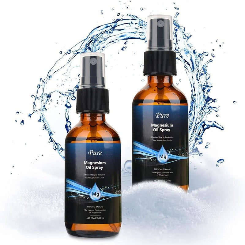 Pure Magnesium Oil Spray 60ml 100% Natural Oil Feet Body Sleep Anxiety Men Women