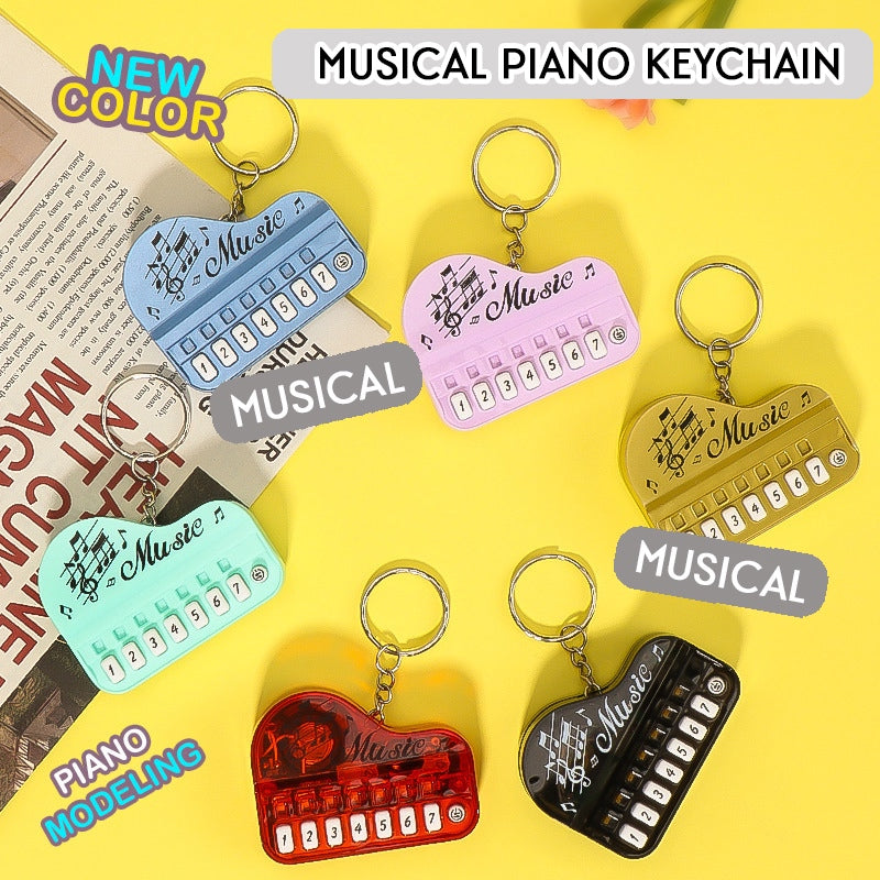 Musical Toy Piano Keychain with Light