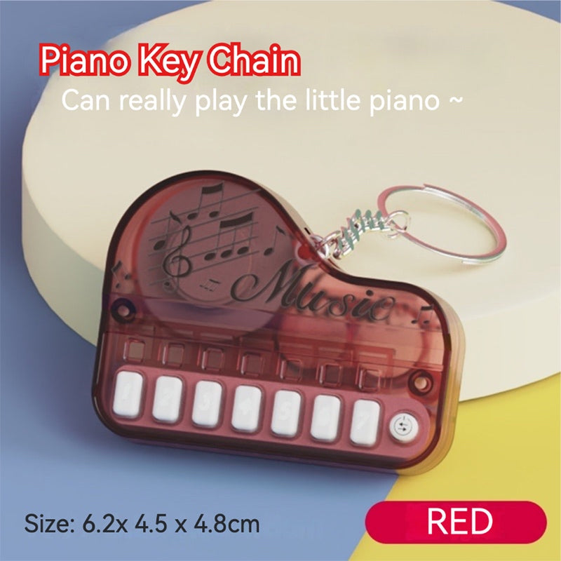 Musical Toy Piano Keychain with Light