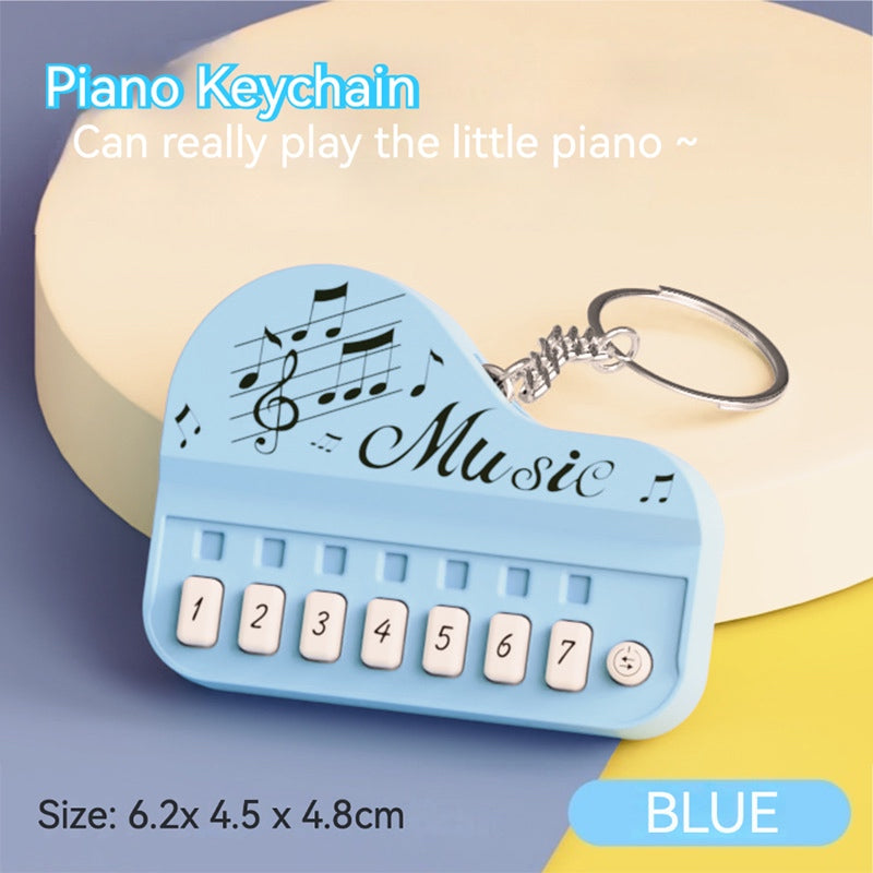 Musical Toy Piano Keychain with Light