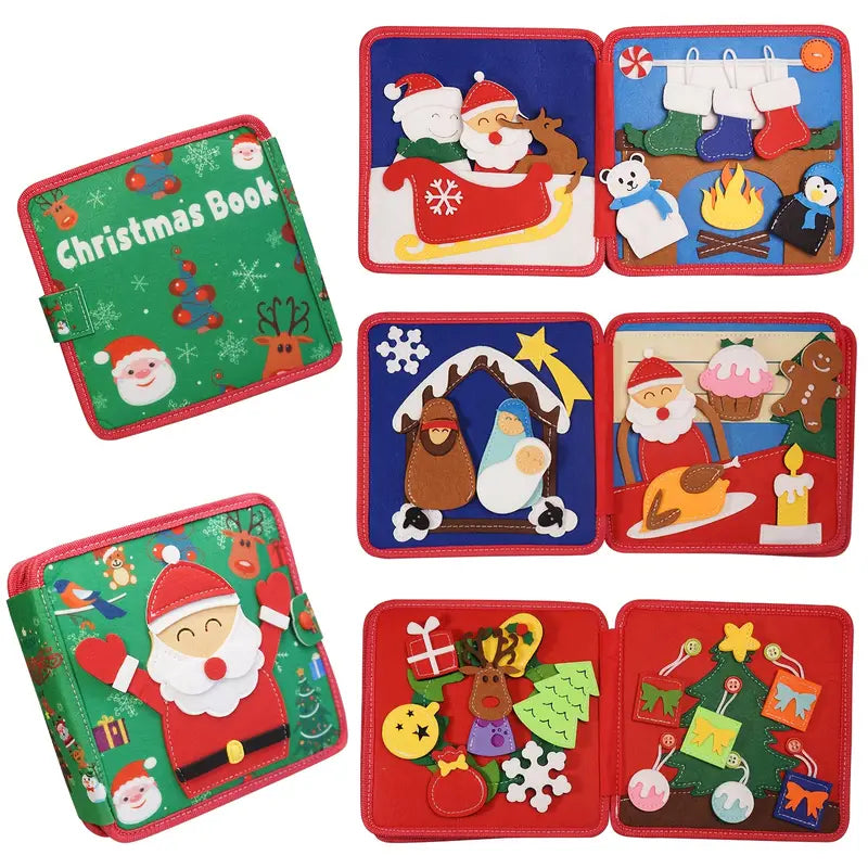 Christmas Baby Toddlers Busy Felt Sensory Book