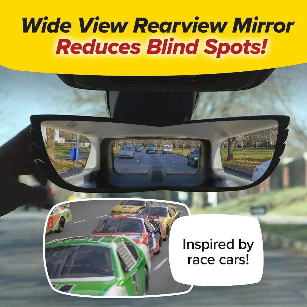 Wide Angle Rearview Mirror Reduce Blind Spots