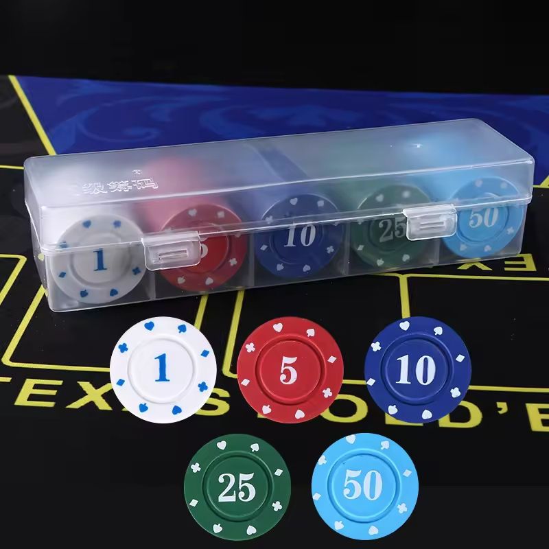 100pcs Casino Mahjong Poker Chips with Box