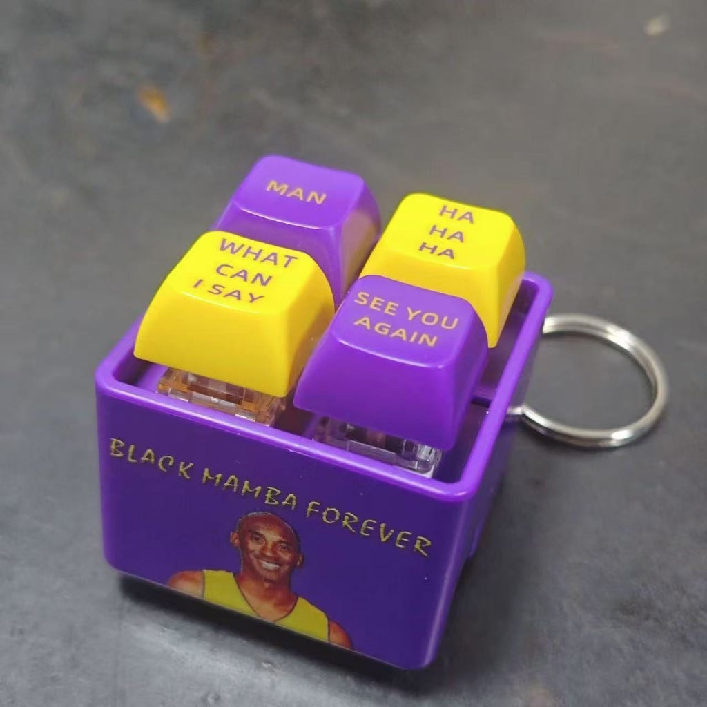 Man What can I say Clicker Keychain Kobe Button Stress Relief Toy