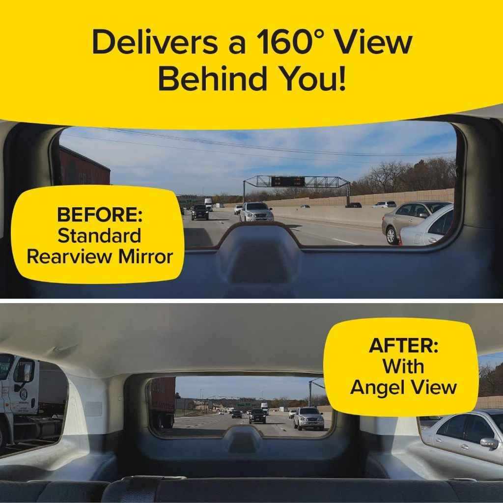 Wide Angle Rearview Mirror Reduce Blind Spots