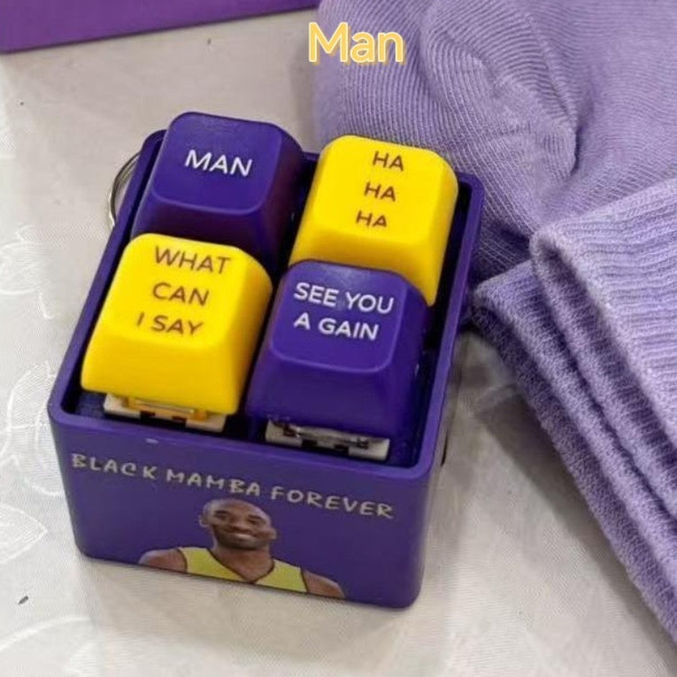 Man What can I say Clicker Keychain Kobe Button Stress Relief Toy