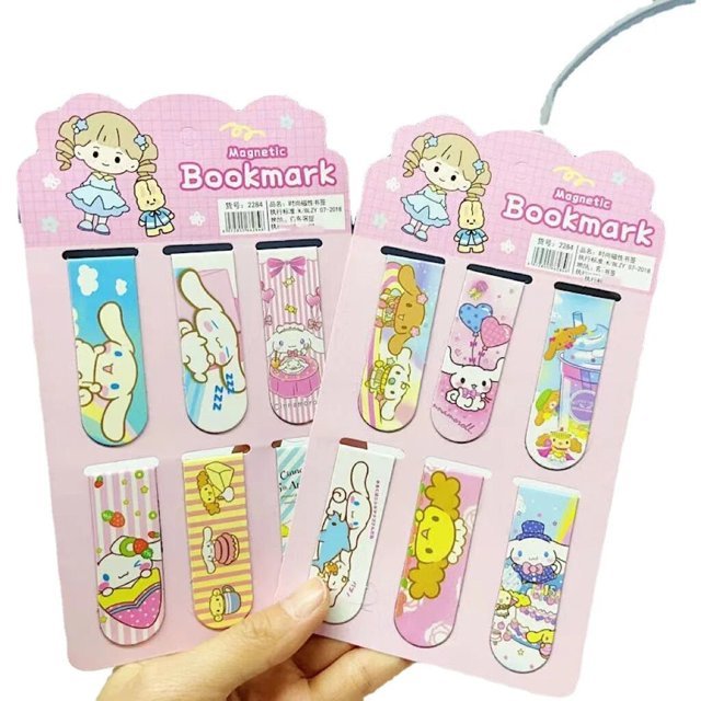 Magnetic Bookmarks Sanrio Page Bookmarkers Student Paper Clips