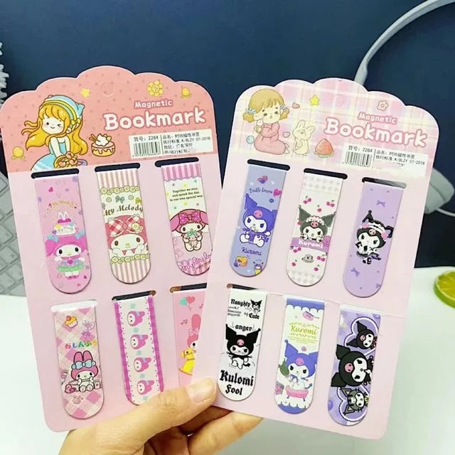 Magnetic Bookmarks Sanrio Page Bookmarkers Student Paper Clips