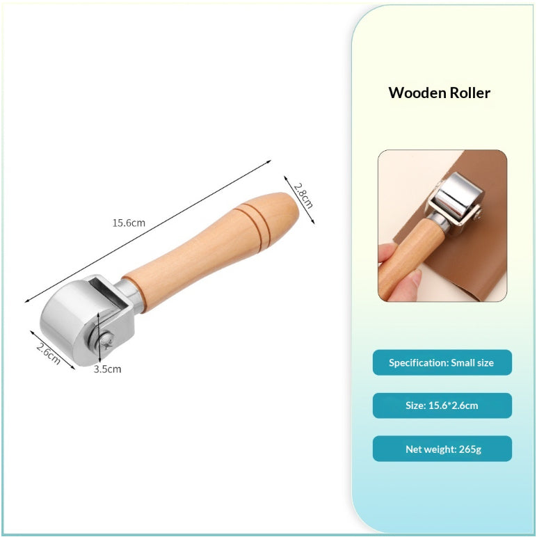 Leather Roller Wooden Handle DIY Press Tool