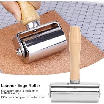 Leather Roller Wooden Handle DIY Press Tool