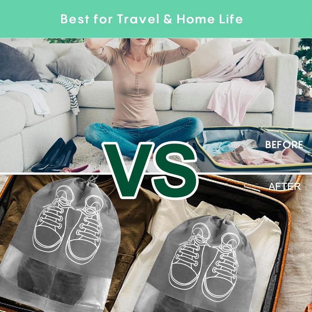 Non-woven Portable Travel Shoe Bag