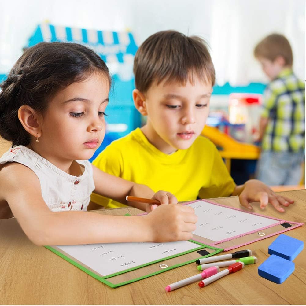 Clear PVC Reusable Dry Erase Pocket Sleeves