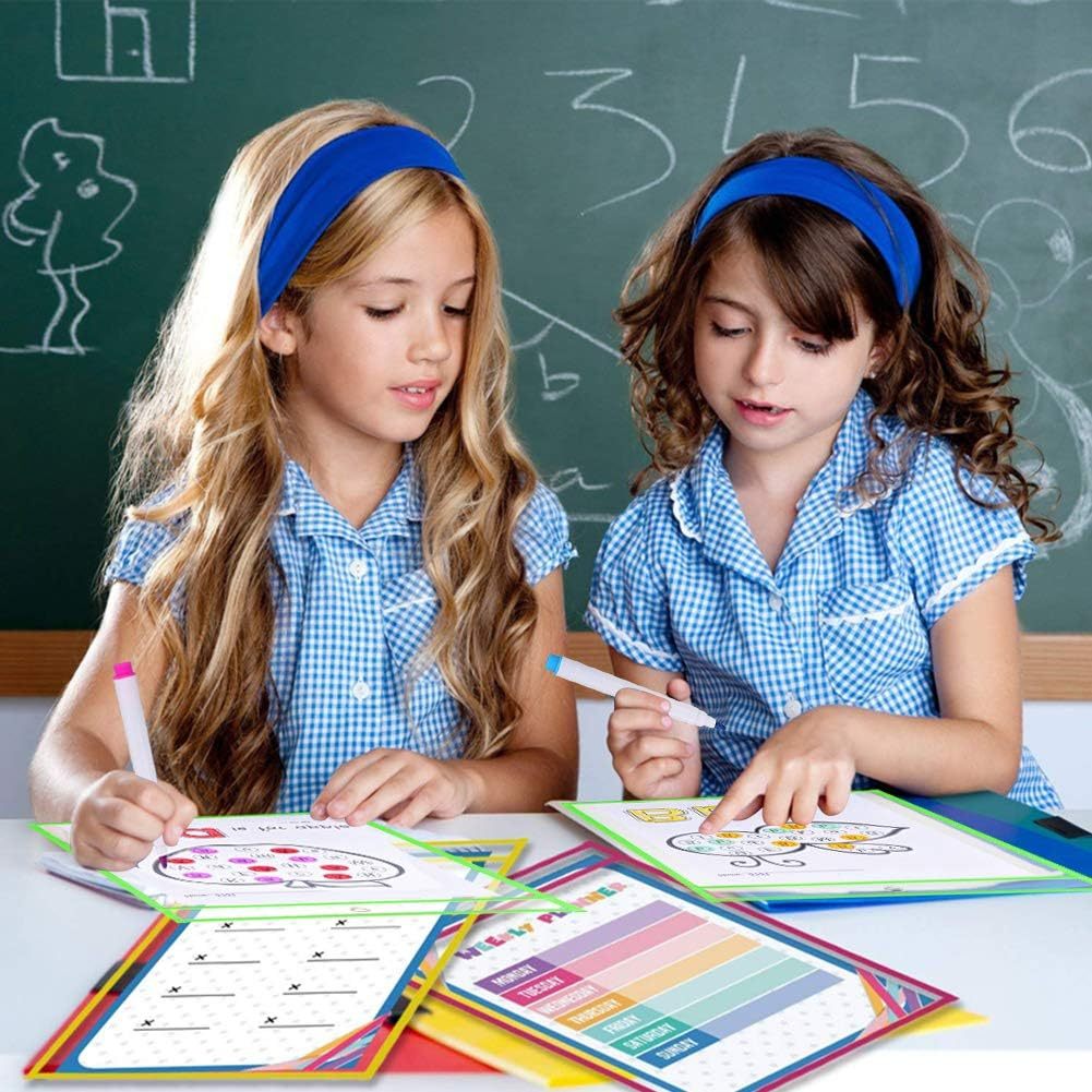 Clear PVC Reusable Dry Erase Pocket Sleeves