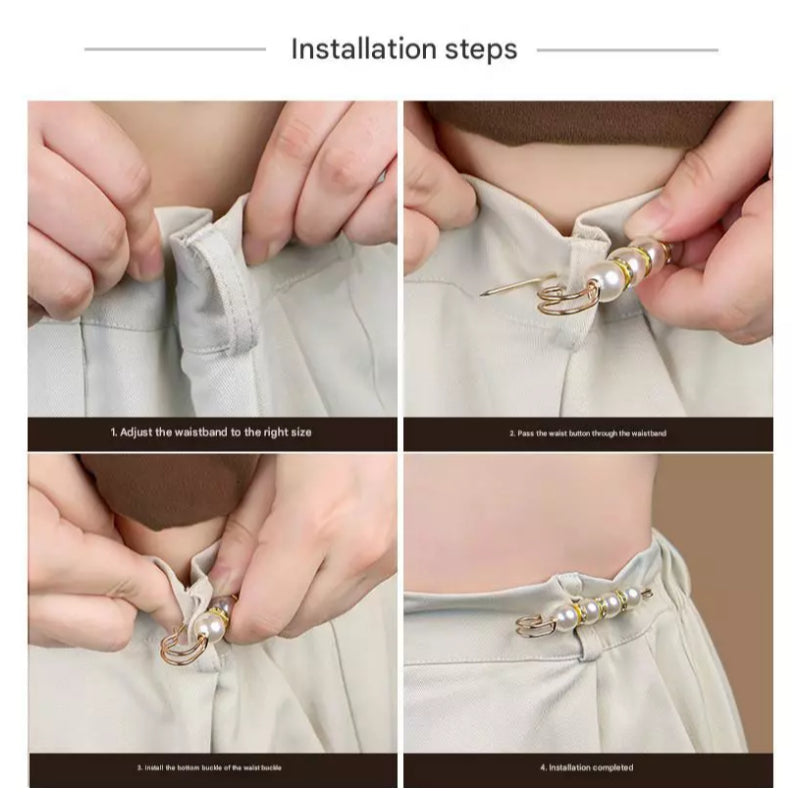 Adjustable Clips Tighten Loose Pants Clothes Safety Pin