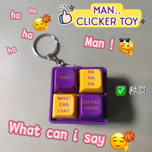 Man What can I say Clicker Keychain Kobe Button Stress Relief Toy