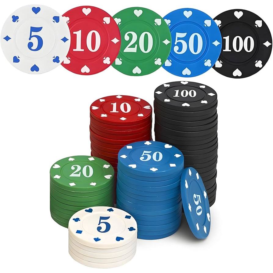100pcs Casino Mahjong Poker Chips with Box