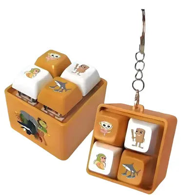 Italian Brainrot Keyboard Tungtungtung Clicker Keychain Toy
